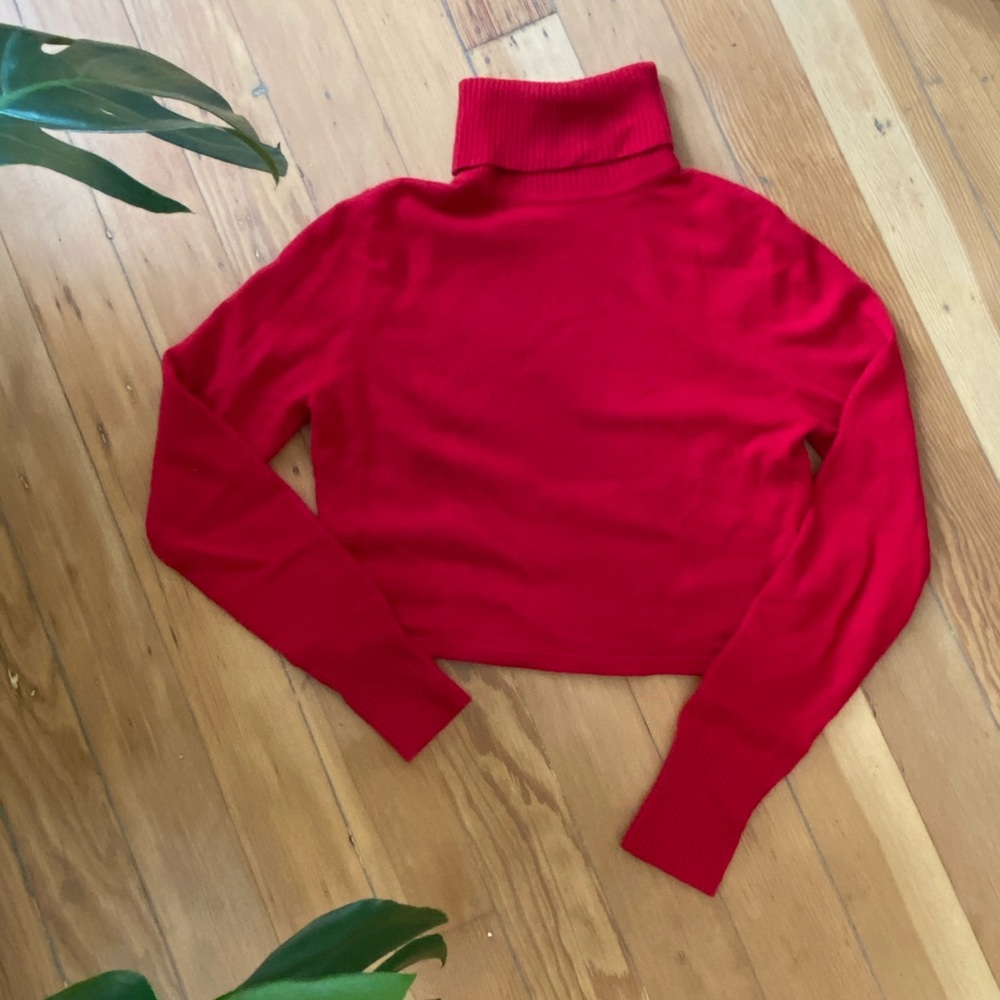 Vintage Cashmere Cropped Turtleneck
